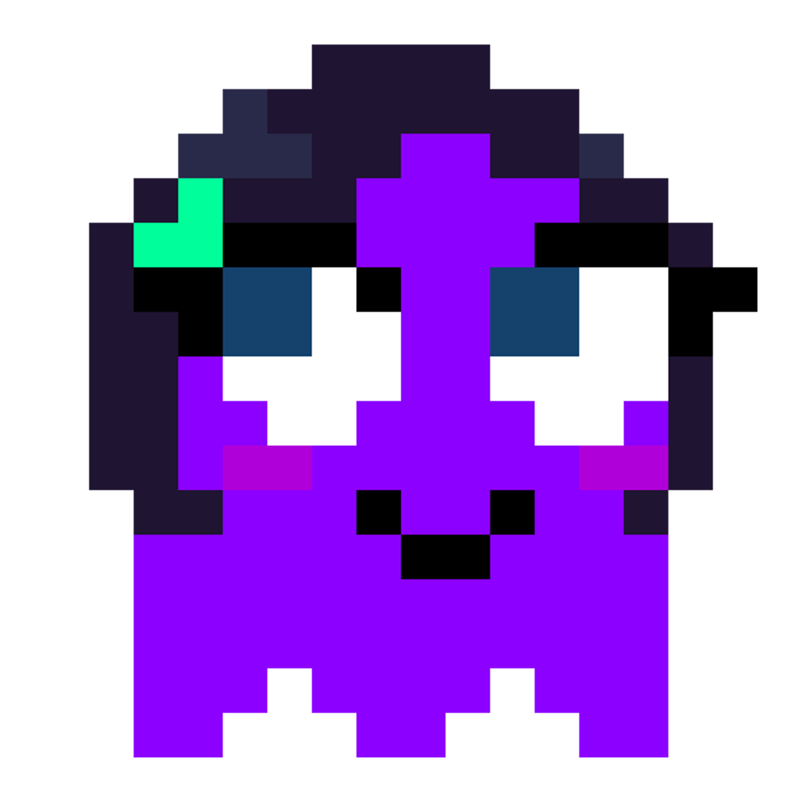 The logo for the Dezydration brand, featuring a pixel art style purple ghost girl.