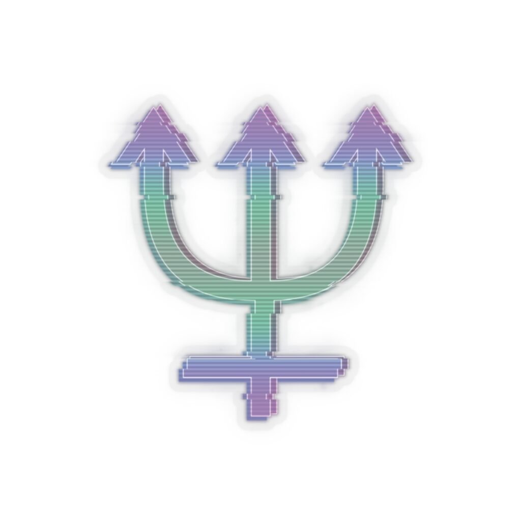 Neptune Analog Magick Transparent Vinyl Sticker