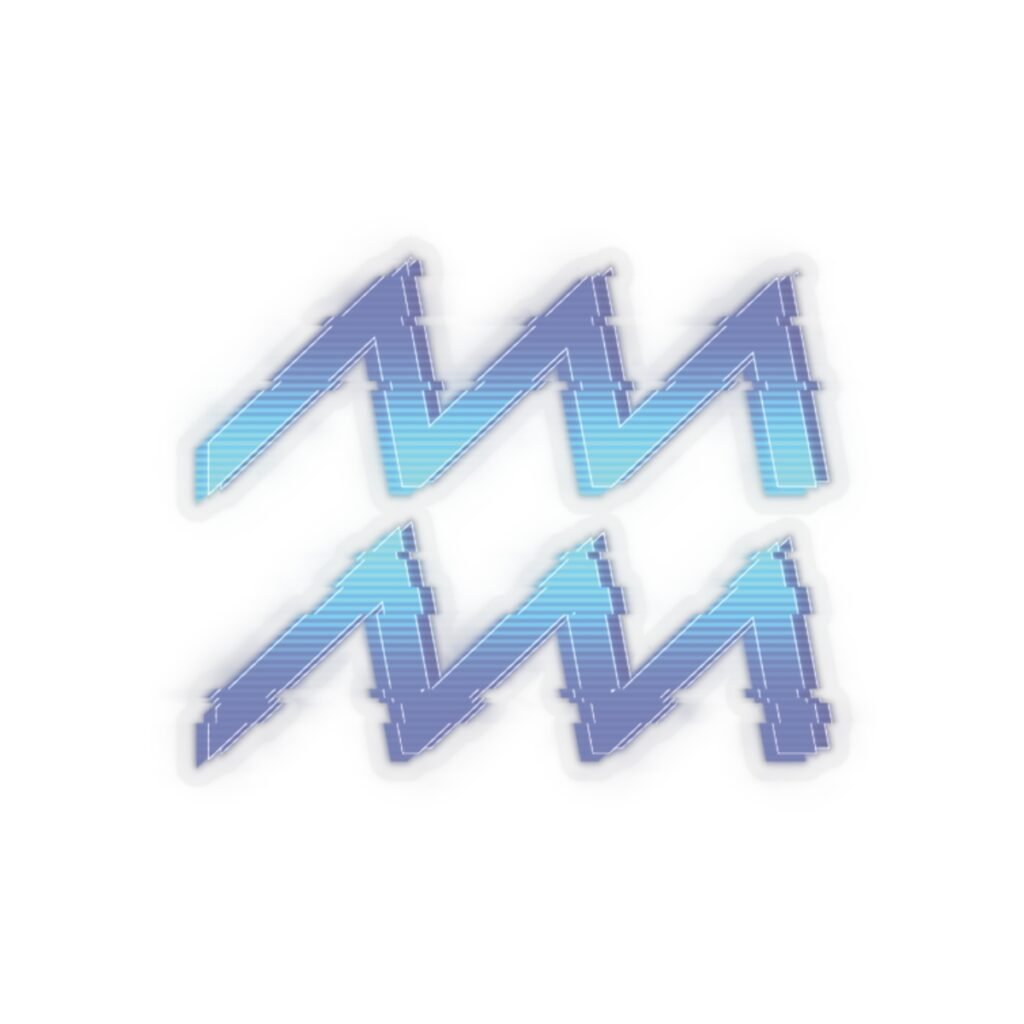 Aquarius Analog Magick Transparent Vinyl Sticker