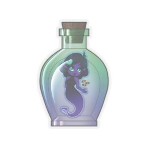 Ghosty in a Bottle Transparent Vinyl Sticker