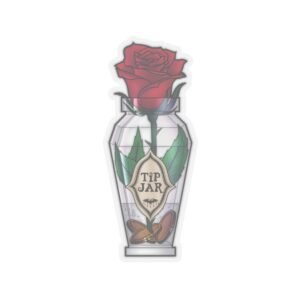 Digital Tip Jar Vase Vinyl Sticker